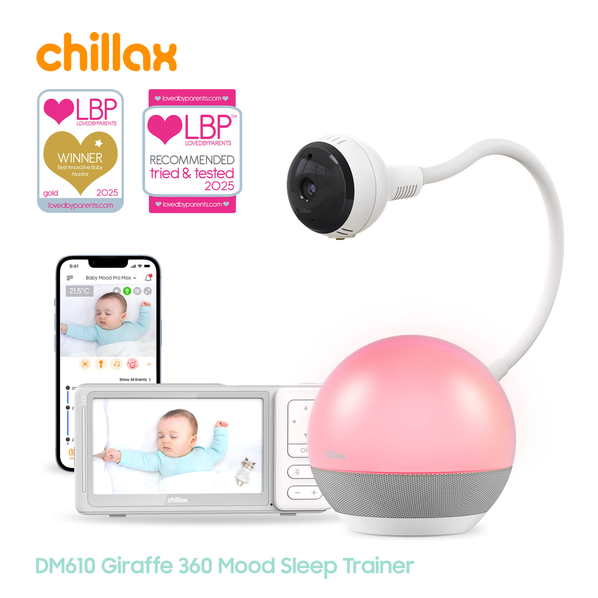DM610 Giraffe 360° Mood Sleep Trainer 5" Monitor