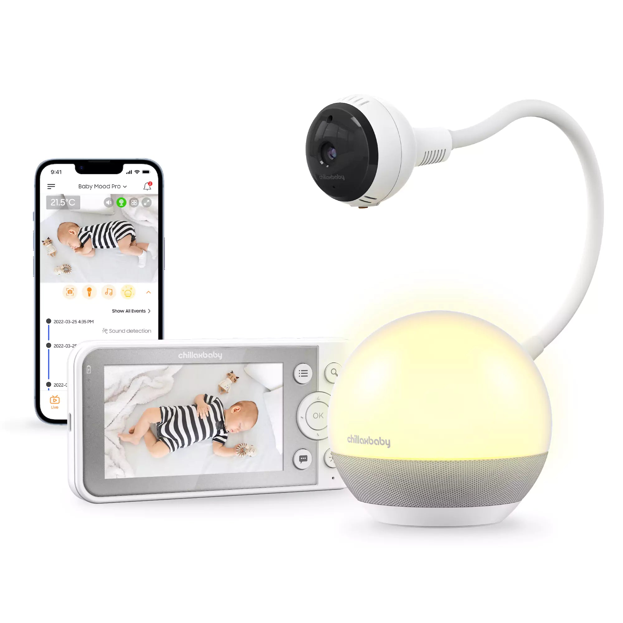 Smart Full HD Baby Monitor with Mood Light Soother